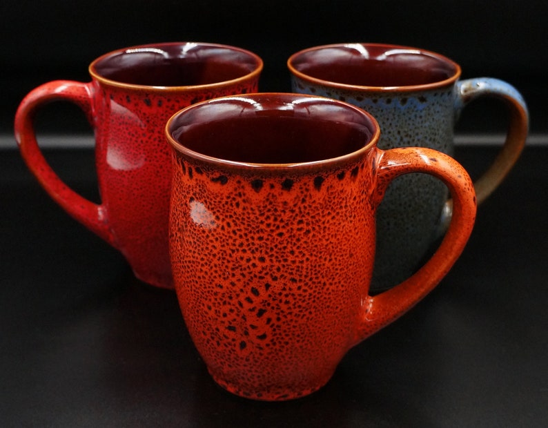 Orange mist coffee mug ceramic Handmade tea mug 16 oz Orange Etsy