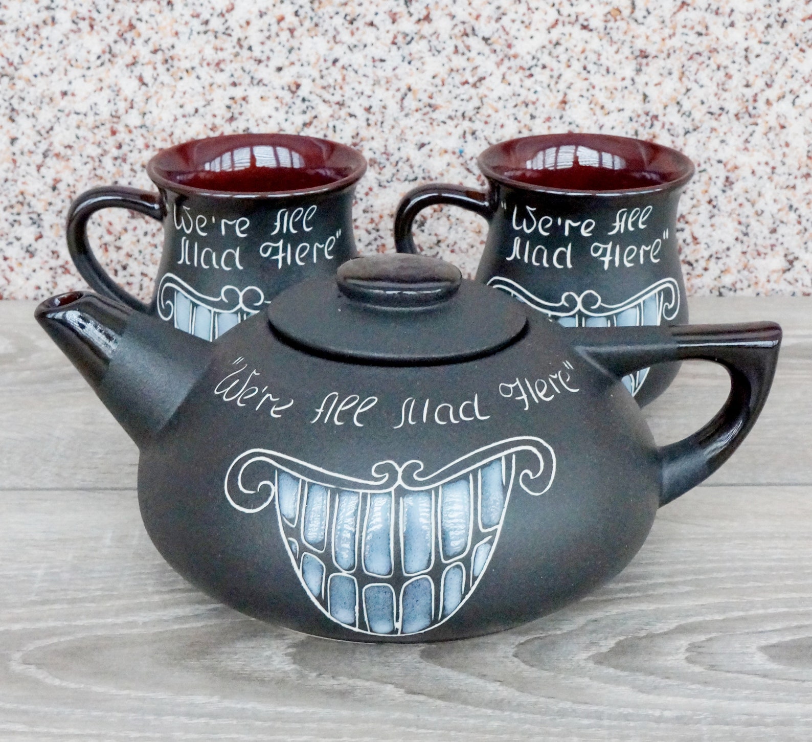 Gift for fan Alice in wonderland decor Funny tea set ceramic Etsy