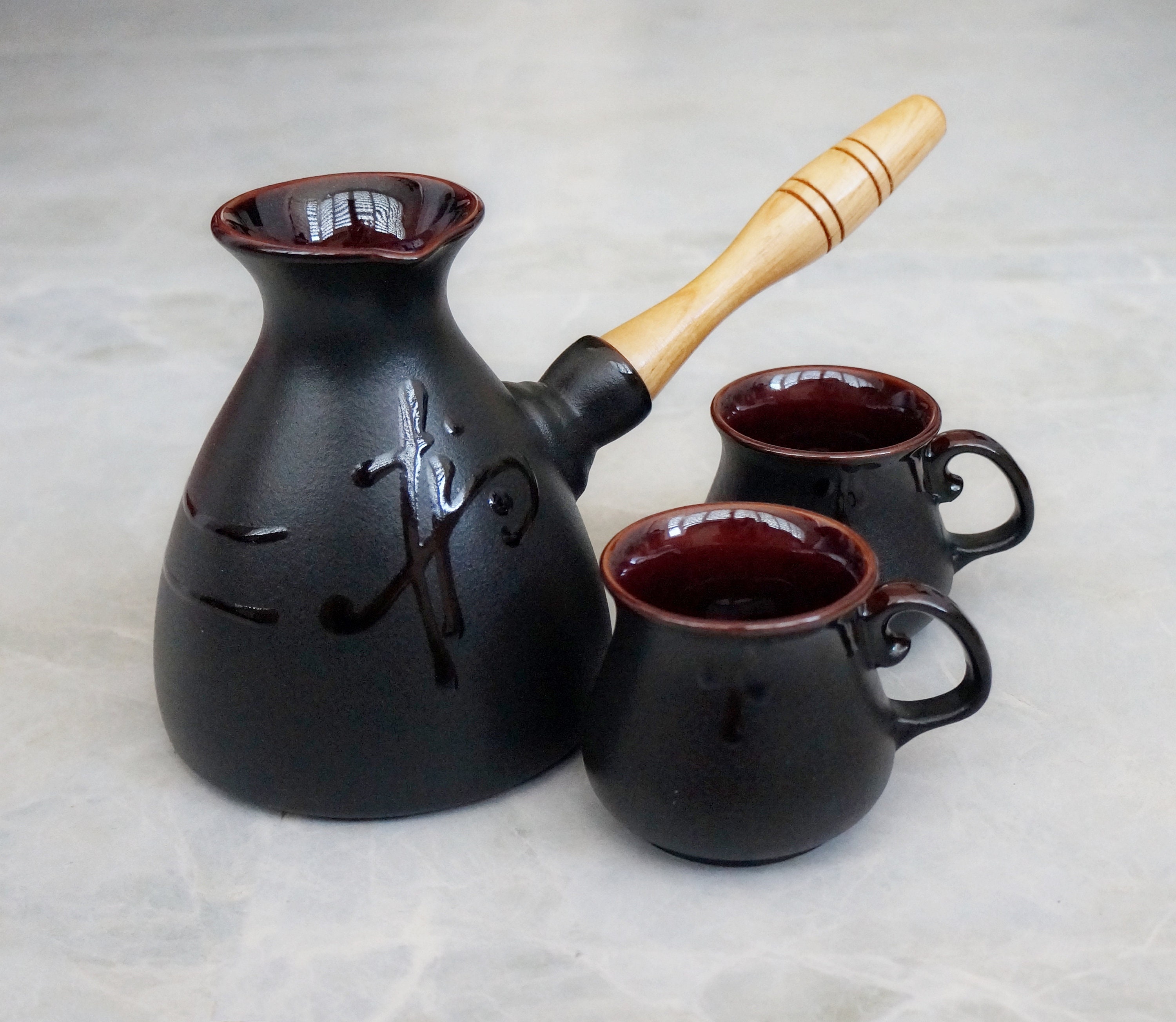 Mens gift Turkish coffee pot Coffee Set Ceramic Coffee Pot Etsy