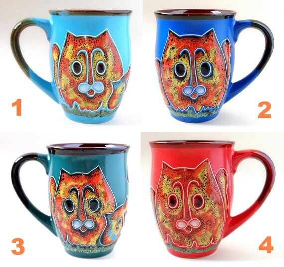 Mug for Cat Lovers Handmade Large Cat Mug 16 Oz Coffee Mug Etsy