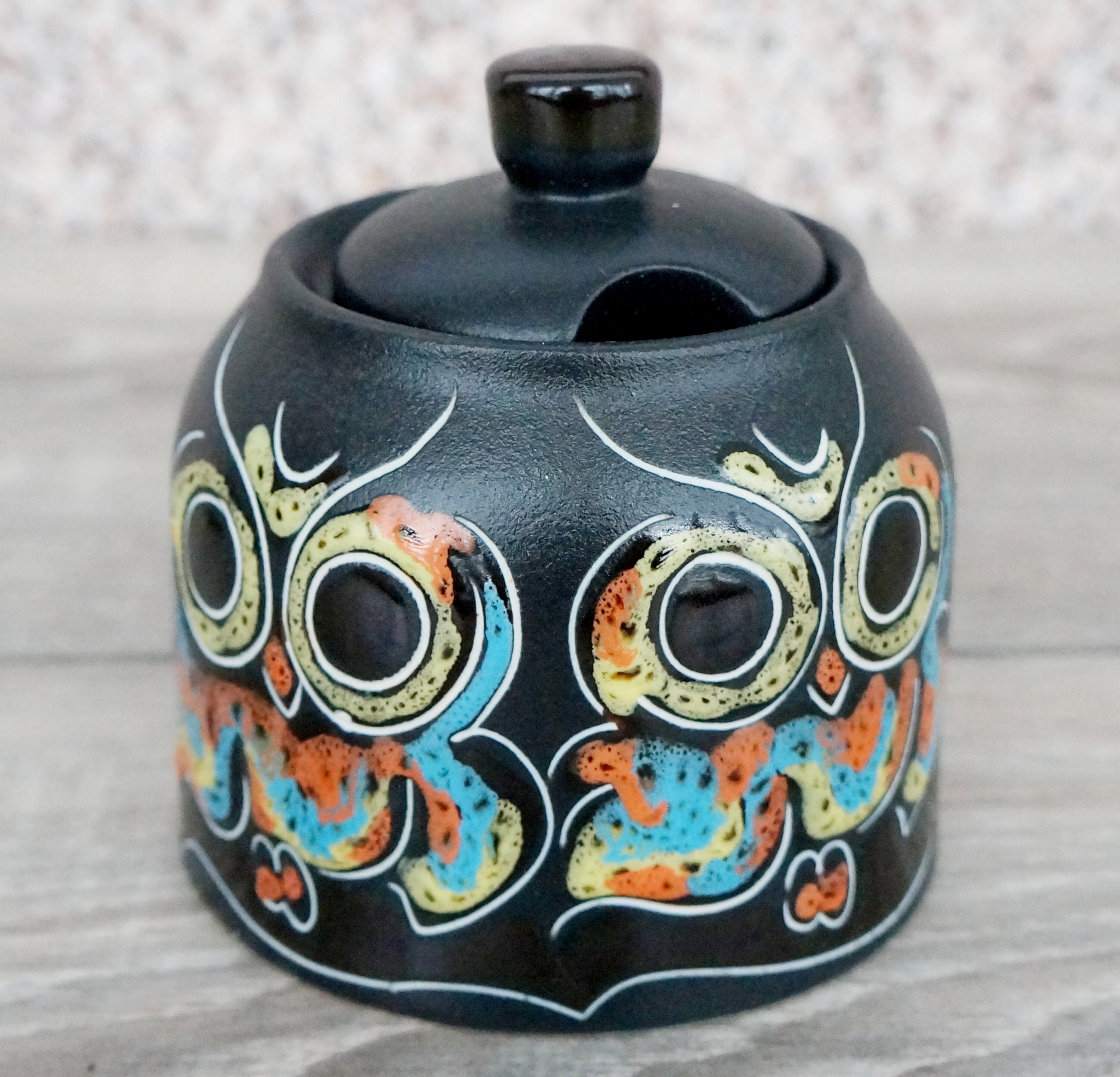 Ceramic Sugar Bowl or Jar With Lid Pottery Sugar Bowl Owl Etsy UK