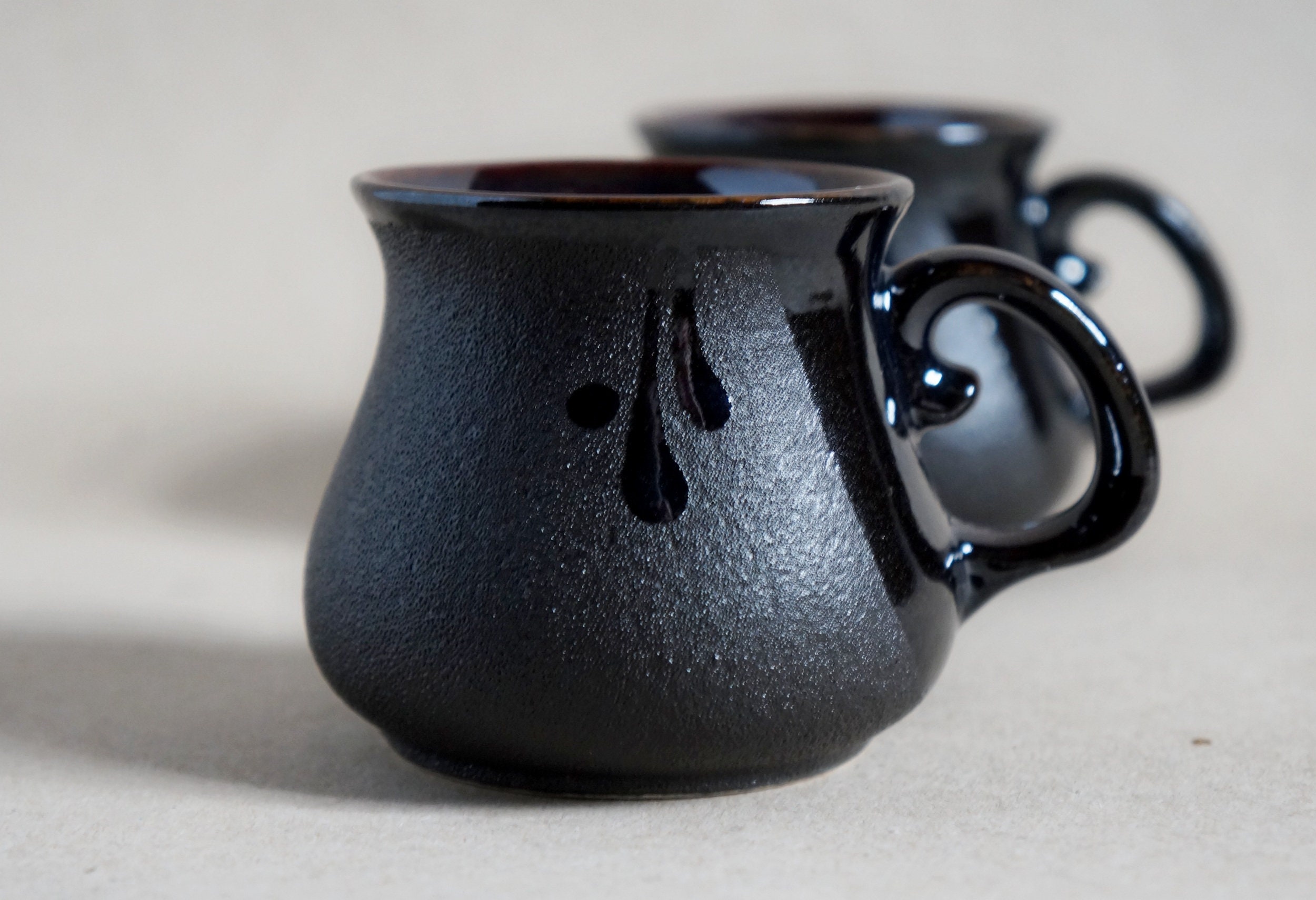 Handmade clay coffee cups set of 2 mugs birthday gift for her Etsy