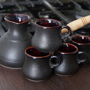 Turkish coffee set pottery