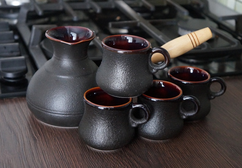 Turkish coffee set pottery