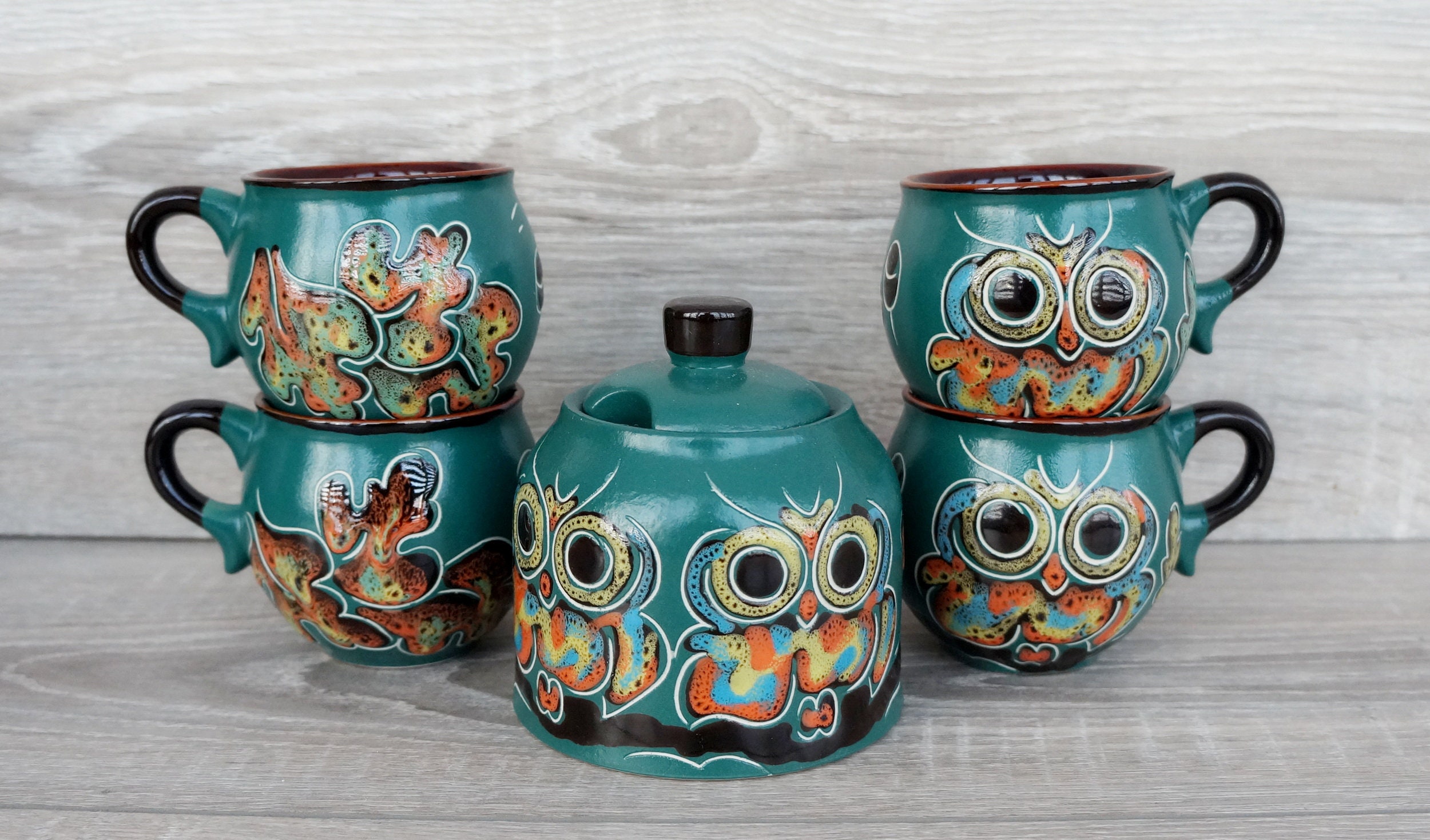 Owl gifts for women Kitchen tea set for owl lover Coffee tea Etsy