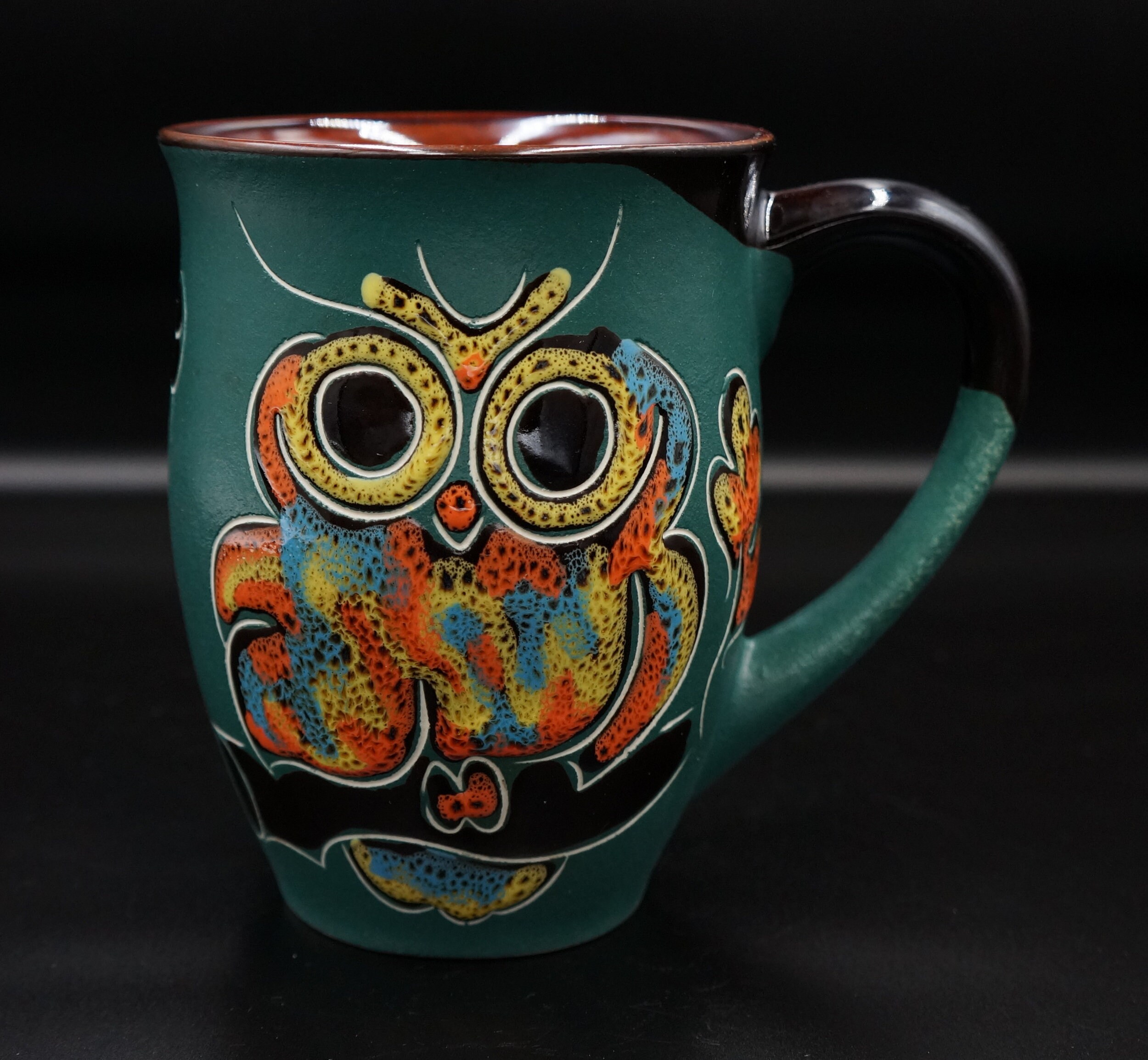 Handmade ceramic mug owl 16 oz large coffee mug for women Etsy