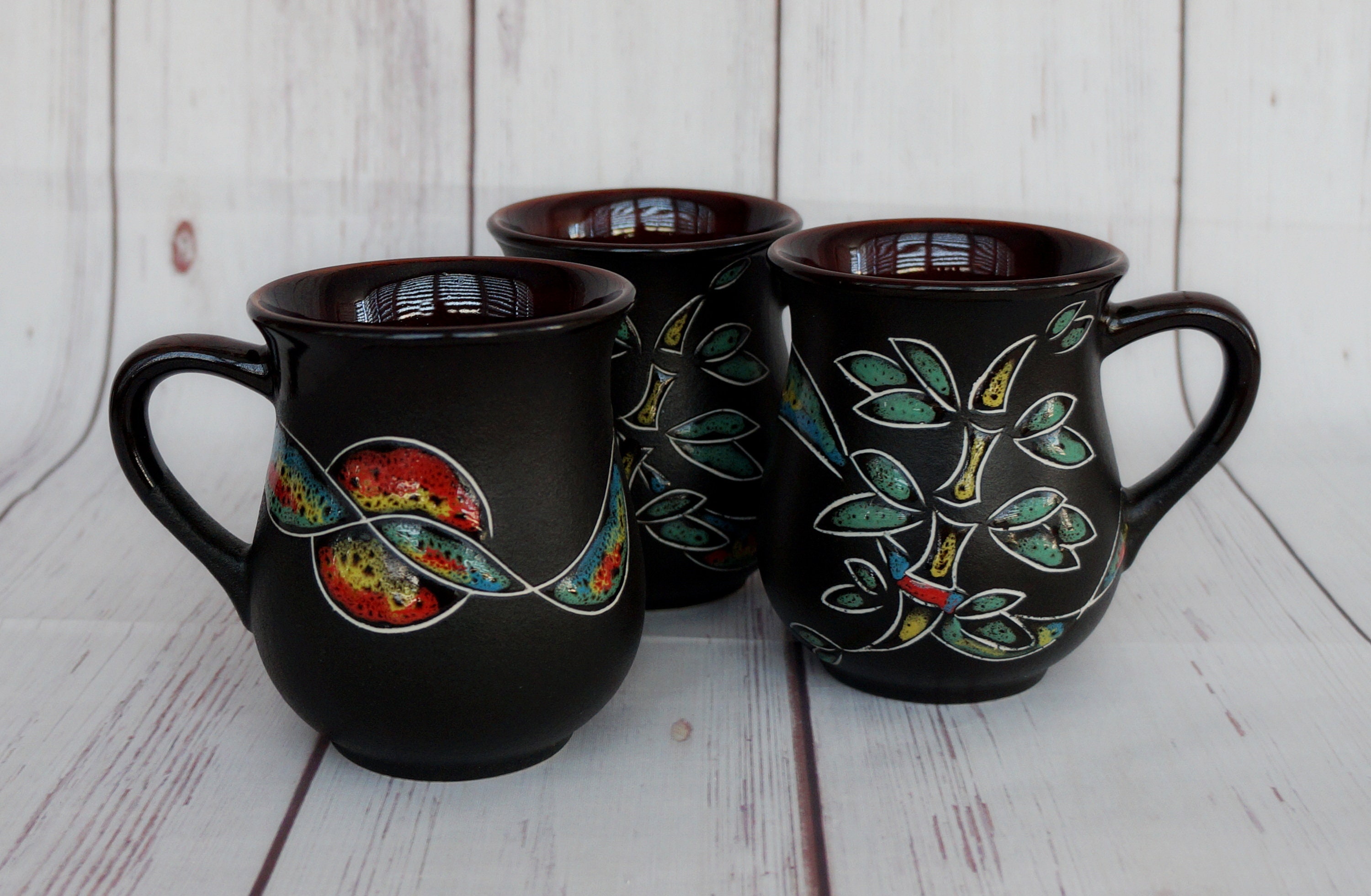 Coffee mug ceramic mug set of 2 pottery coffee cup 9.5 oz Etsy