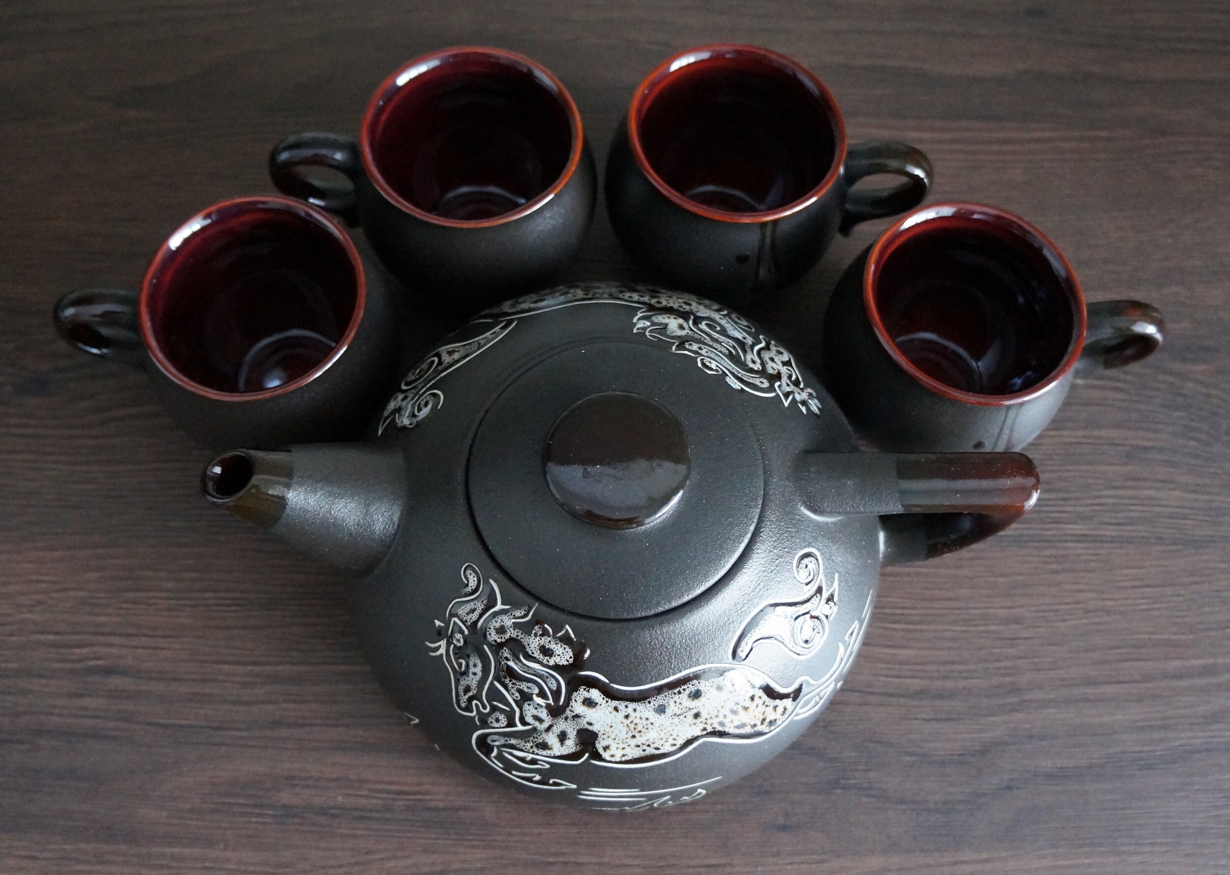 paintable ceramic tea set