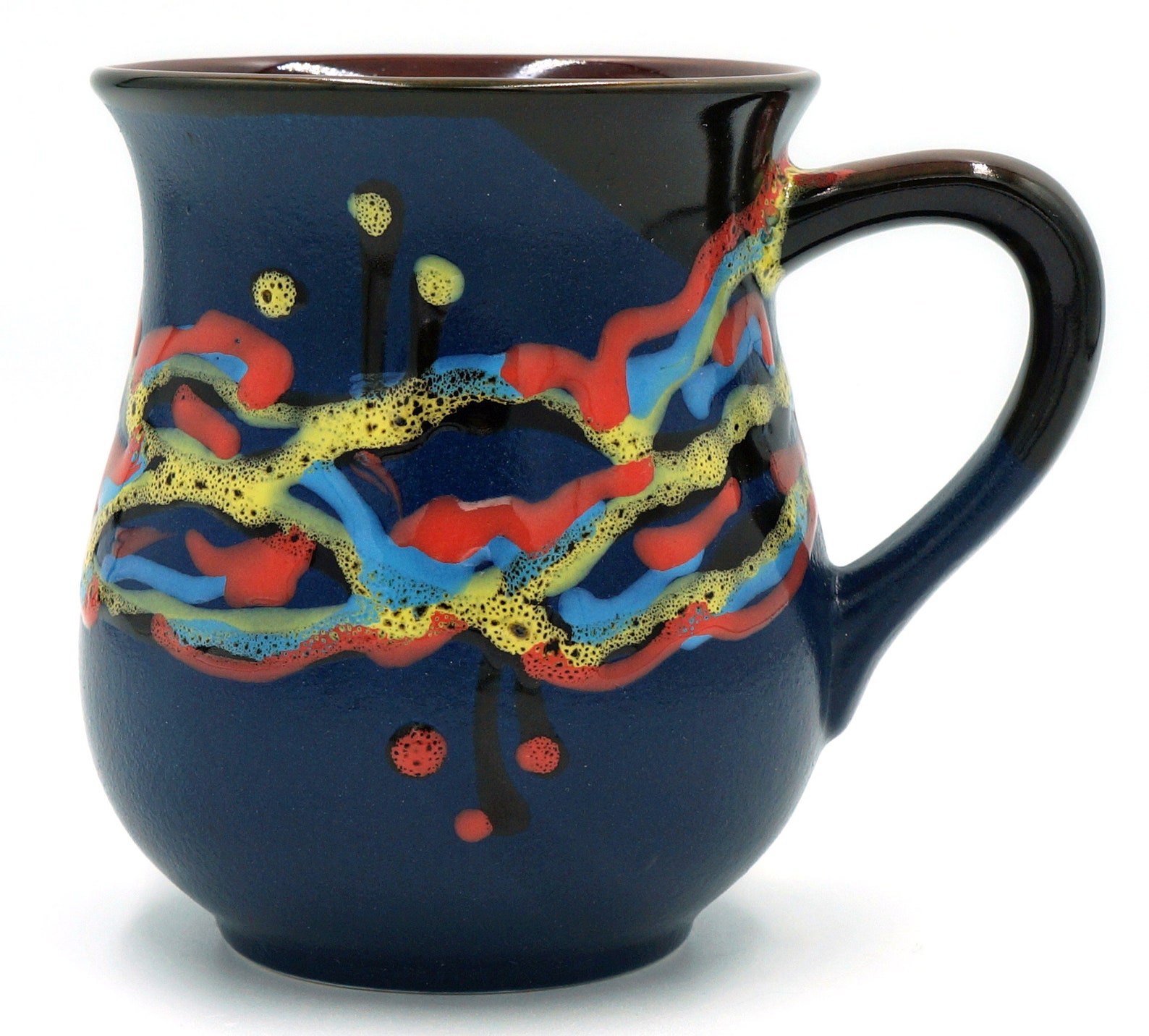 Dark blue mug cobalt blue сeramic mug 9.5 oz coffee mug Etsy