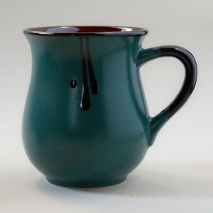 Tea mug ceramic him or her mug hiking gift adventure awaits ceramic mug hand-painted Christmas gift pure green mug 9.5oz