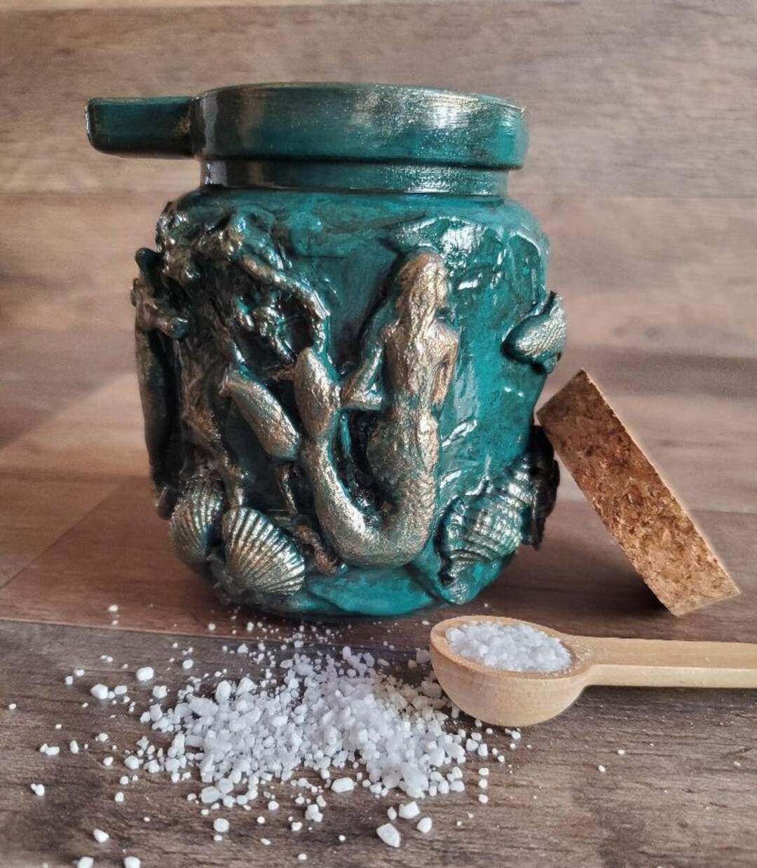 Mermaid Bath Salt Storage Jar Etsy