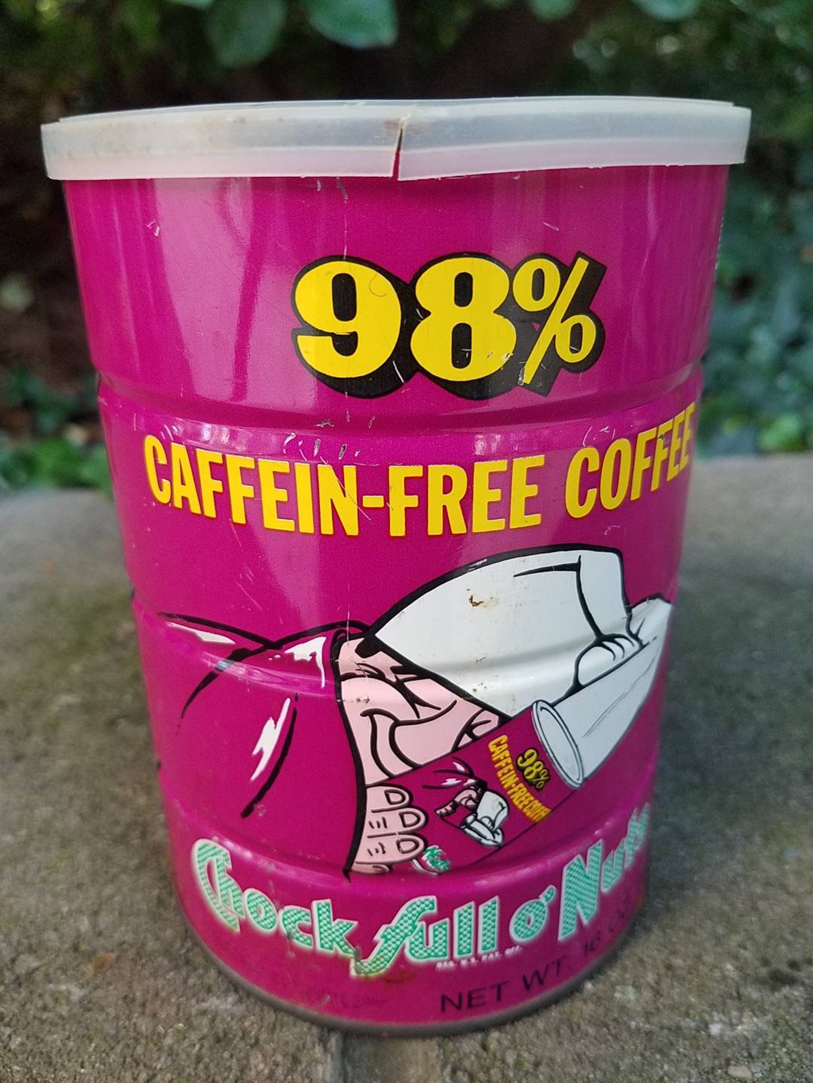 Vintage Chock Full O' Nuts Pink Decaf Coffee Can Etsy