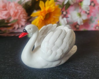 Vintage Goebel Swan Figurine/Taper Candle Holder - Made in West Germany