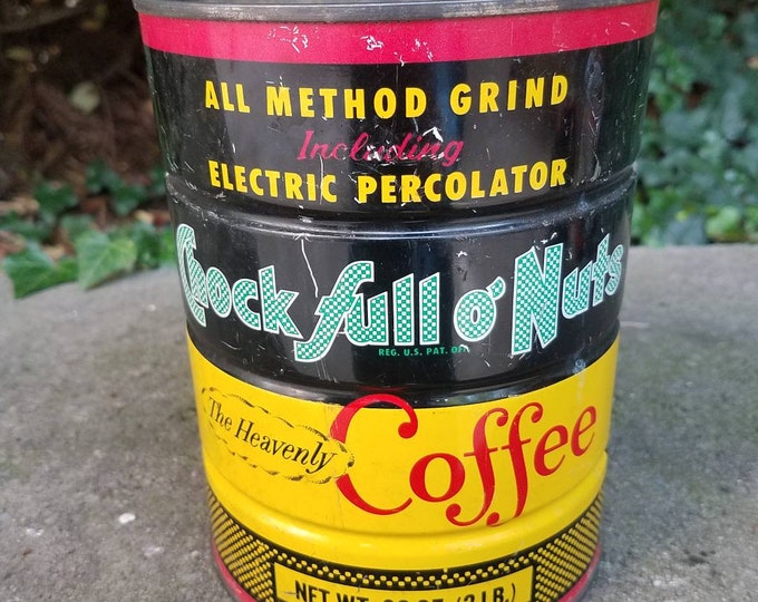 Vintage Chock Full O' Nuts Coffee Can Etsy