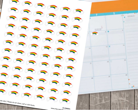Instant Rainbow Planner Stickers Instant Rainbow Planner Stickers