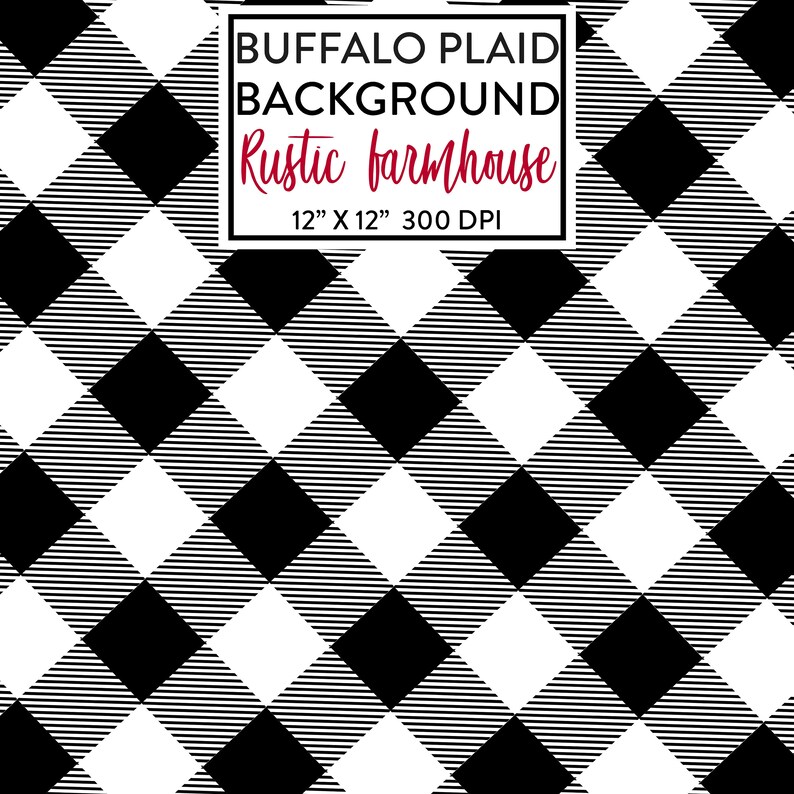 Black White Buffalo Plaid Digital Paper Background Rustic Etsy black-white-buffalo-plaid-digital-paper-background-rustic-etsy