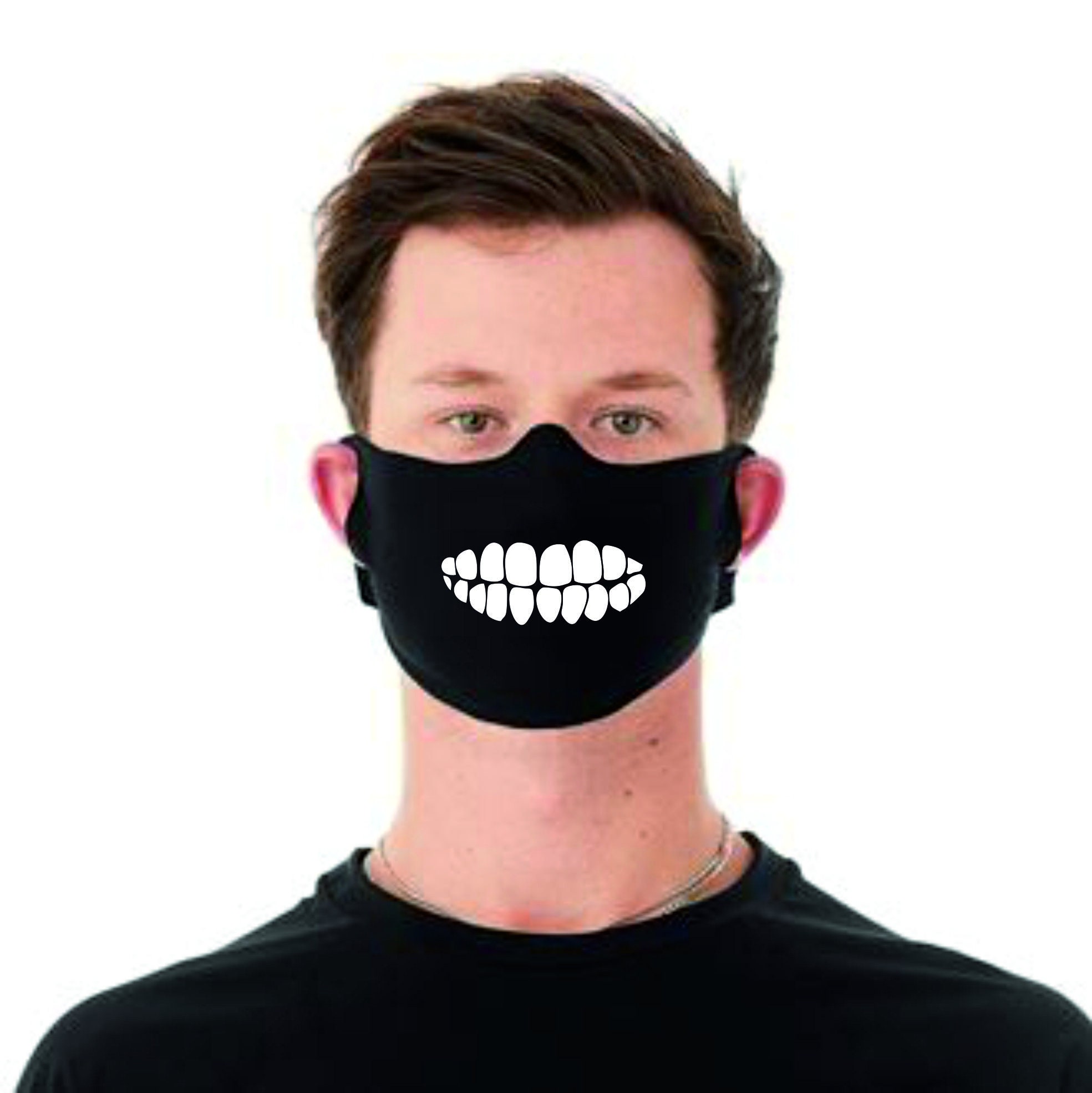 Skeleton Teeth Face Covering Mask Etsy