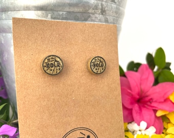 New Orleans Watermeter Earrings - Handmade Wooden Stud Earrings - NOLA Symbols - Perfect New Orleans Gift - Laser Cut to Perfection