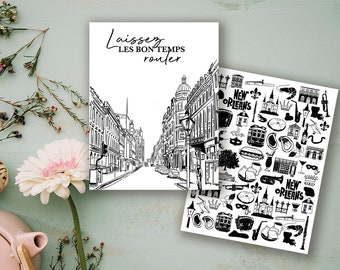 New Orleans Themed Save the Date Card Only - Street Perspective - Digital Download