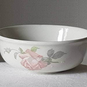 Gustavsberg Sweden Vintage Ceramic Bowl Plate, Pots D 13 cm. Roses flowers decor. Scandinavian retro
