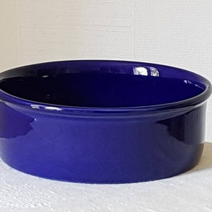Gustavsberg MARIN Sweden Blue Vintage Ceramic Bowl, Blue Glaze Oven Dish. Stig Lindberg design. Scandinavian vintage kitchen