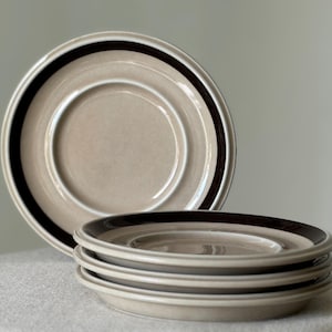 Set of 4 Arabia Finland RUIJA  Raija Uosikkinen design Vintage Ceramic Bigger Saucers Plates D 16 cm Finnish midcentury design