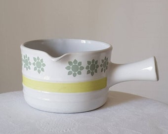 Vintage Gustavsberg Ceramic Casserole Bowl With Handle