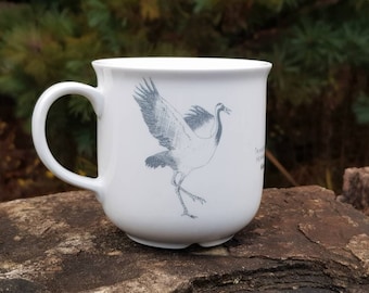 Rörstrand Suède série Diamant vintage Mug en céramique « Trandansen vid Hornborgasjön » design Jackie Lynd