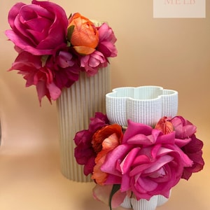 Hot Pink & Orange Corsage: Tropical Wedding Flower Wristlet