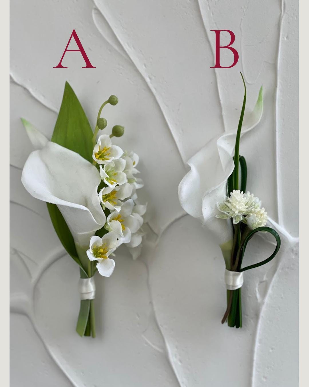Boutonnière Para Bodas De Lirio Cala – Elegante Flor De Seda Blanca Para Novios, Padres Y Mejores Hombres