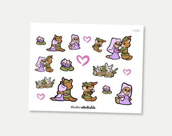 1058 / Love goes on and on sticker sheet