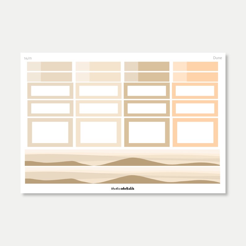 1421 / Dune planner sticker kit image 4