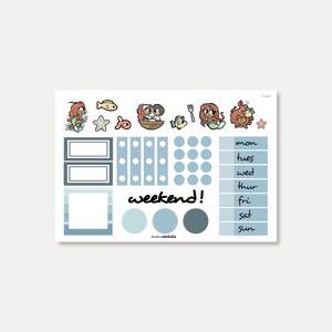 Mermaid planner sticker kit image 7