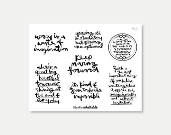 1125 / Magic Park quotes sticker sheet