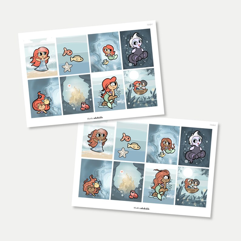 Mermaid planner sticker kit image 1