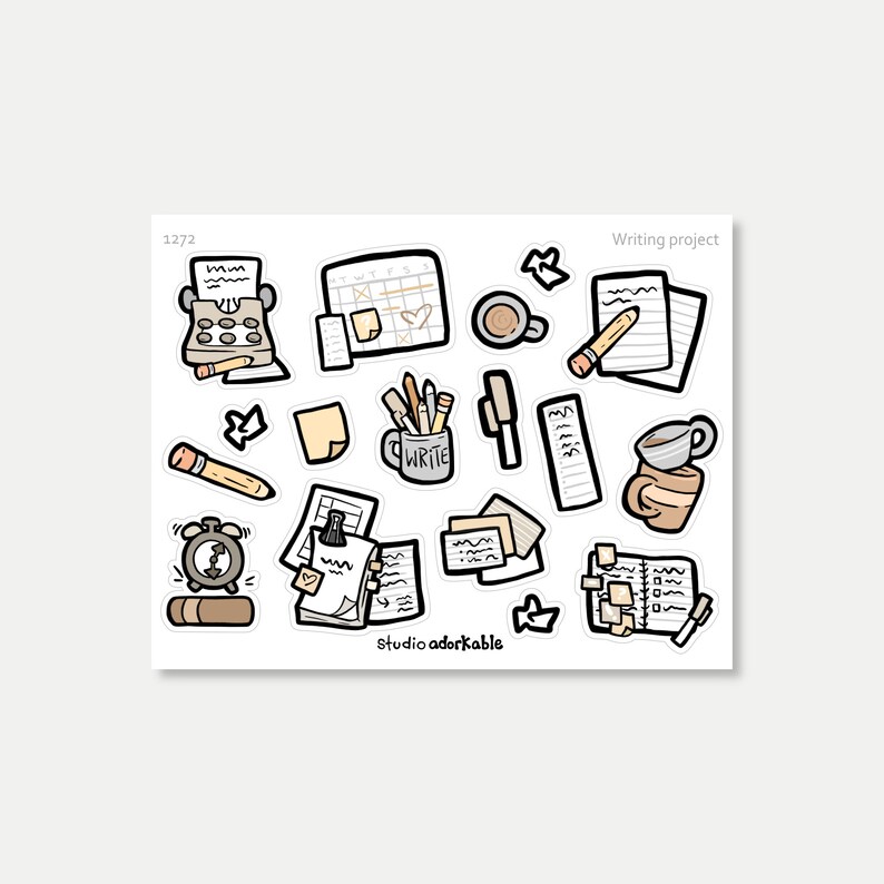 1272 / Writing Project planner stickers image 1