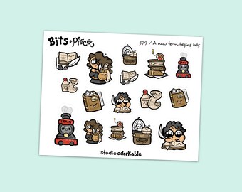 579 / A new term begins bits sticker sheet