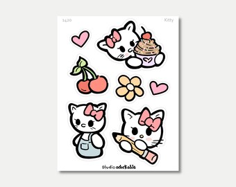 1420 / Kitty deco large sticker sheet