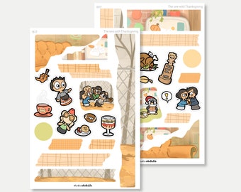 1317 / The One with Thanksgiving journaling planner sticker kit