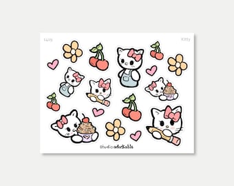 1419 / Kitty sticker sheet