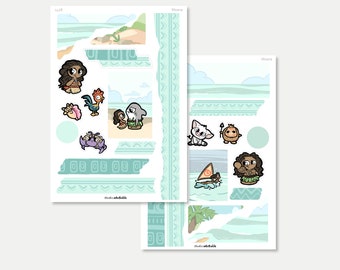 1428 / Moana journaling sticker kit