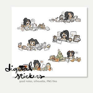 D140 / Bits Dolls D - Bundle 6 DIGITAL planner stickers