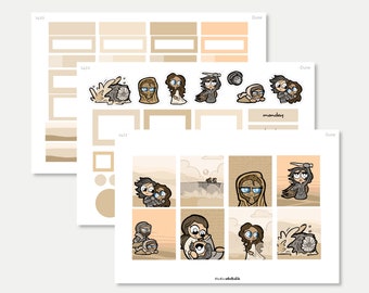 1422 / Dune Hobonichi Cousin sized planner sticker kit