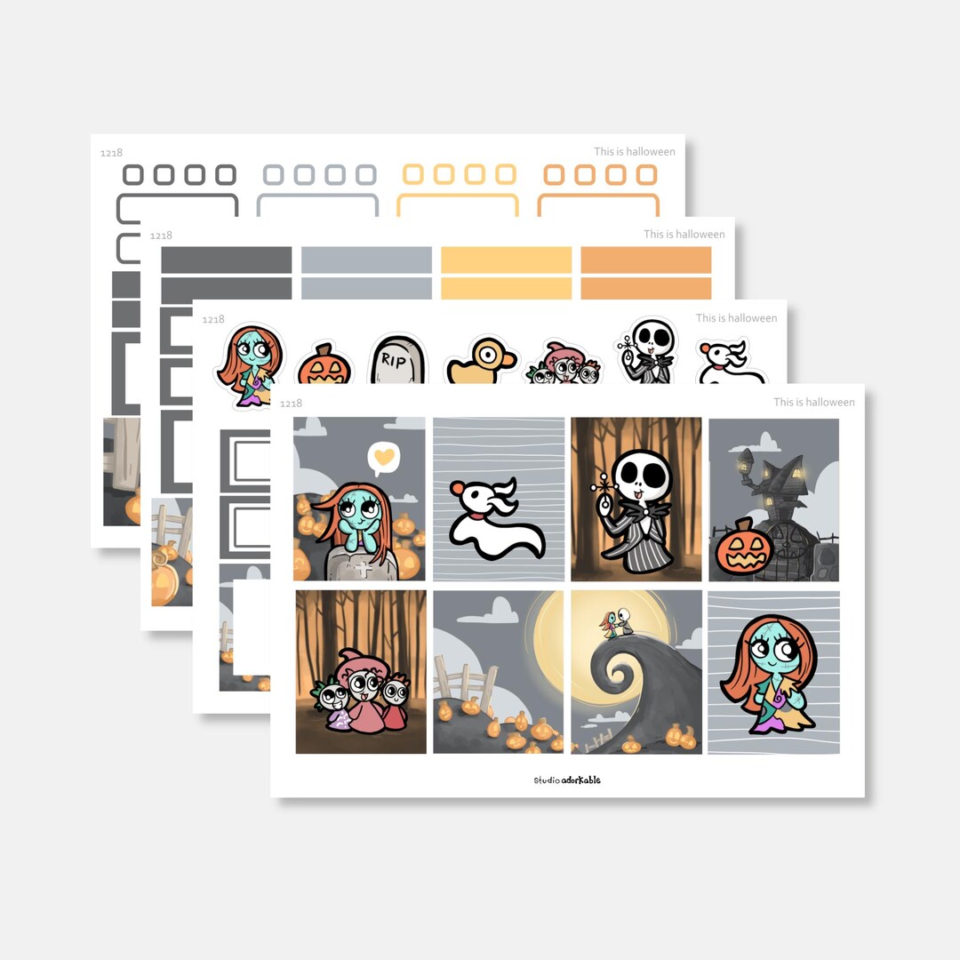 This is Halloween Weekly Planner Sticker Kit - Etsy