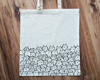 Alternative cube hand painted TOTE BAG geometry bag | Etsy