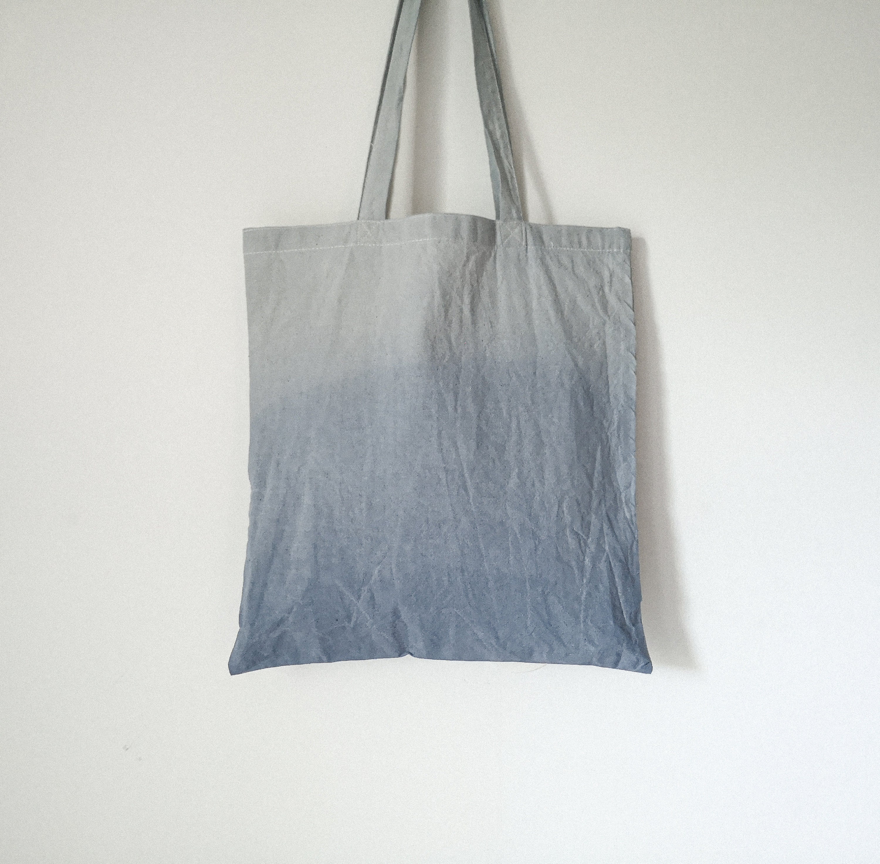 Blue ombre TOTE BAG hand dyed shopping bag grocery bag | Etsy