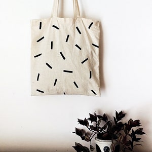 Cotton TOTE BAG, minimalist bag, natural canvas, bolsa de tela, pintado a mano, zero waste bag, eco friendly bag, shopping, hand painted bag image 3