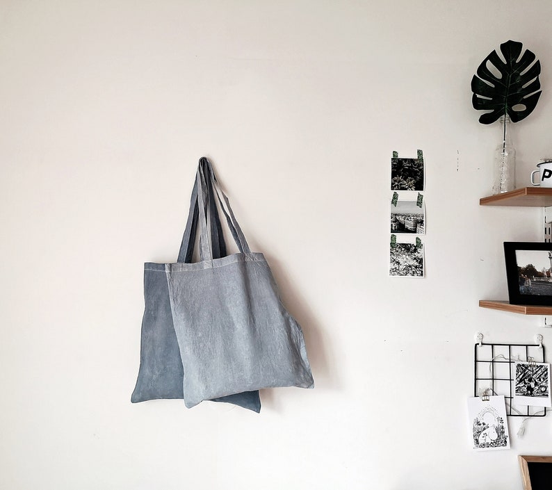Blue - Handmade Cotton Shopping Hand bag 06