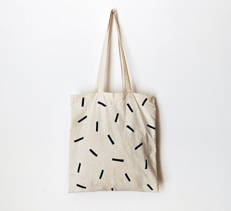 Cotton TOTE BAG, minimalist bag, natural canvas, bolsa de tela, pintado a mano, zero waste bag, eco friendly bag, shopping, hand painted bag image 1