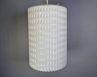 Rare mid century Aloys Gangkofner pendant lamp for Erco - 1970s with diamond pattern